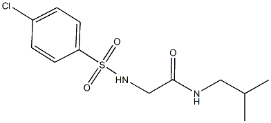 2-{[(4-chlorophenyl)sulfonyl]amino}-N-isobutylacetamide Struktur