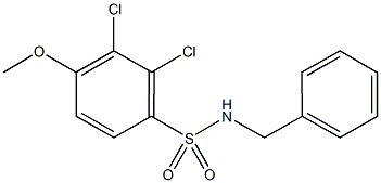 N-benzyl-2,3-dichloro-4-methoxybenzenesulfonamide Struktur