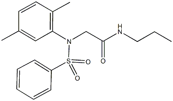 2-[2,5-dimethyl(phenylsulfonyl)anilino]-N-propylacetamide Struktur