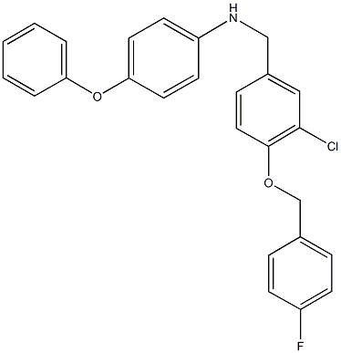 N-{3-chloro-4-[(4-fluorobenzyl)oxy]benzyl}-N-(4-phenoxyphenyl)amine Struktur