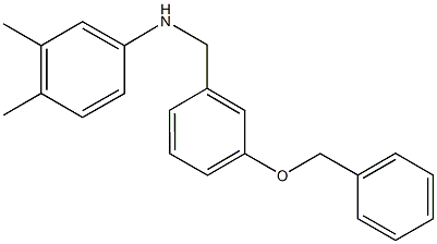 N-[3-(benzyloxy)benzyl]-N-(3,4-dimethylphenyl)amine Struktur