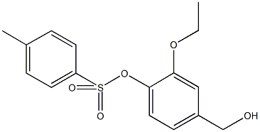 2-ethoxy-4-(hydroxymethyl)phenyl 4-methylbenzenesulfonate Struktur