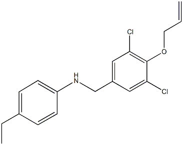 N-[4-(allyloxy)-3,5-dichlorobenzyl]-N-(4-ethylphenyl)amine Struktur