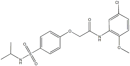 N-(5-chloro-2-methoxyphenyl)-2-{4-[(isopropylamino)sulfonyl]phenoxy}acetamide Struktur