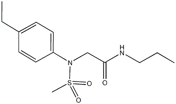 2-[4-ethyl(methylsulfonyl)anilino]-N-propylacetamide Struktur