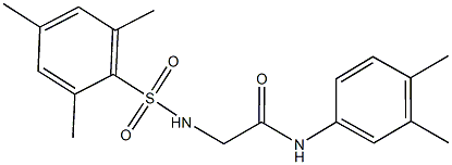 N-(3,4-dimethylphenyl)-2-[(mesitylsulfonyl)amino]acetamide Struktur