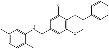 N-[4-(benzyloxy)-3-chloro-5-methoxybenzyl]-N-(2,5-dimethylphenyl)amine Struktur