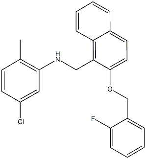 N-(5-chloro-2-methylphenyl)-N-({2-[(2-fluorobenzyl)oxy]-1-naphthyl}methyl)amine Struktur