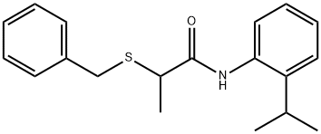 2-(benzylsulfanyl)-N-(2-isopropylphenyl)propanamide Struktur