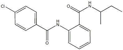 N-(sec-butyl)-2-[(4-chlorobenzoyl)amino]benzamide Struktur