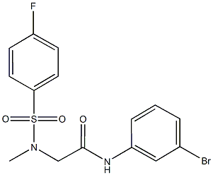 N-(3-bromophenyl)-2-[[(4-fluorophenyl)sulfonyl](methyl)amino]acetamide Struktur