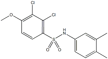 2,3-dichloro-N-(3,4-dimethylphenyl)-4-methoxybenzenesulfonamide Struktur