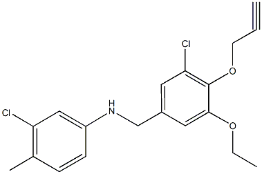 N-[3-chloro-5-ethoxy-4-(2-propynyloxy)benzyl]-N-(3-chloro-4-methylphenyl)amine Struktur