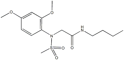 N-butyl-2-[2,4-dimethoxy(methylsulfonyl)anilino]acetamide Struktur