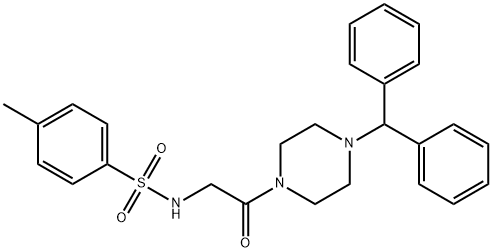 N-[2-(4-benzhydryl-1-piperazinyl)-2-oxoethyl]-4-methylbenzenesulfonamide Struktur