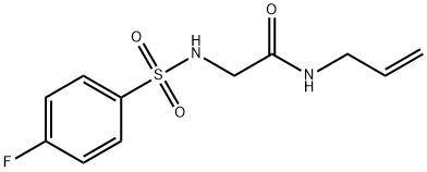 N-allyl-2-{[(4-fluorophenyl)sulfonyl]amino}acetamide Struktur