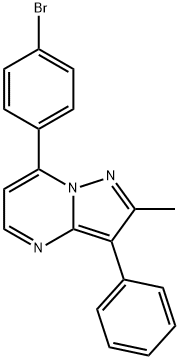 7-(4-bromophenyl)-2-methyl-3-phenylpyrazolo[1,5-a]pyrimidine Struktur