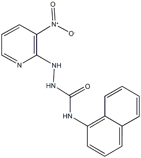 2-{3-nitro-2-pyridinyl}-N-(1-naphthyl)hydrazinecarboxamide Struktur