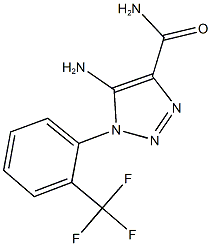 5-amino-1-[2-(trifluoromethyl)phenyl]-1H-1,2,3-triazole-4-carboxamide Struktur