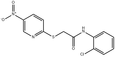 N-(2-chlorophenyl)-2-({5-nitro-2-pyridinyl}sulfanyl)acetamide Struktur