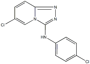 6-chloro-N-(4-chlorophenyl)[1,2,4]triazolo[4,3-a]pyridin-3-amine Struktur