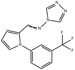 N-(4H-1,2,4-triazol-4-yl)-N-({1-[3-(trifluoromethyl)phenyl]-1H-pyrrol-2-yl}methylene)amine Struktur