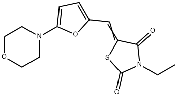 3-ethyl-5-[(5-morpholin-4-yl-2-furyl)methylene]-1,3-thiazolidine-2,4-dione Struktur