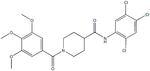 N-(2,4,5-trichlorophenyl)-1-(3,4,5-trimethoxybenzoyl)piperidine-4-carboxamide Struktur