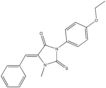 5-benzylidene-3-(4-ethoxyphenyl)-1-methyl-2-thioxoimidazolidin-4-one Struktur