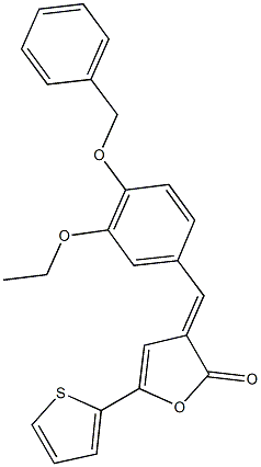 3-[4-(benzyloxy)-3-ethoxybenzylidene]-5-(2-thienyl)-2(3H)-furanone Struktur