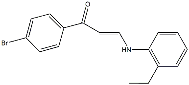 1-(4-bromophenyl)-3-(2-ethylanilino)-2-propen-1-one Struktur