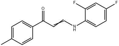 3-(2,4-difluoroanilino)-1-(4-methylphenyl)-2-propen-1-one Struktur