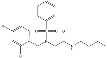 N-butyl-2-[(2,4-dichlorobenzyl)(phenylsulfonyl)amino]acetamide Struktur