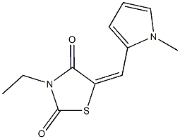 3-ethyl-5-[(1-methyl-1H-pyrrol-2-yl)methylene]-1,3-thiazolidine-2,4-dione Struktur