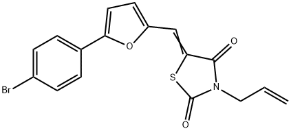 3-allyl-5-{[5-(4-bromophenyl)-2-furyl]methylene}-1,3-thiazolidine-2,4-dione Struktur