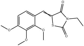 3-ethyl-5-(2,3,4-trimethoxybenzylidene)-1,3-thiazolidine-2,4-dione Struktur