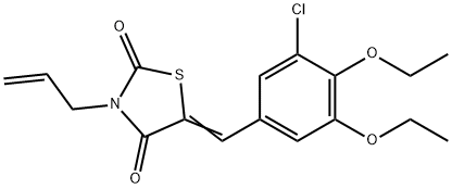 3-allyl-5-(3-chloro-4,5-diethoxybenzylidene)-1,3-thiazolidine-2,4-dione Struktur