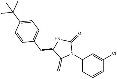 5-(4-tert-butylbenzylidene)-3-(3-chlorophenyl)-2,4-imidazolidinedione Struktur