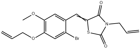 3-allyl-5-[4-(allyloxy)-2-bromo-5-methoxybenzylidene]-1,3-thiazolidine-2,4-dione Struktur