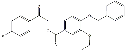 2-(4-bromophenyl)-2-oxoethyl 4-(benzyloxy)-3-ethoxybenzoate Struktur