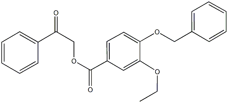 2-oxo-2-phenylethyl 4-(benzyloxy)-3-ethoxybenzoate Struktur