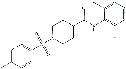 N-(2,6-difluorophenyl)-1-[(4-methylphenyl)sulfonyl]-4-piperidinecarboxamide Struktur