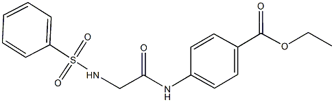 ethyl 4-({[(phenylsulfonyl)amino]acetyl}amino)benzoate Struktur