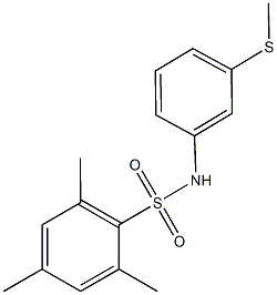 2,4,6-trimethyl-N-[3-(methylsulfanyl)phenyl]benzenesulfonamide Struktur