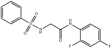 N-(2,4-difluorophenyl)-2-[(phenylsulfonyl)amino]acetamide Struktur