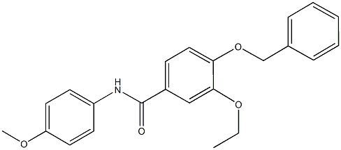 4-(benzyloxy)-3-ethoxy-N-(4-methoxyphenyl)benzamide Struktur