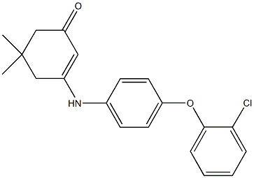 3-[4-(2-chlorophenoxy)anilino]-5,5-dimethyl-2-cyclohexen-1-one Struktur