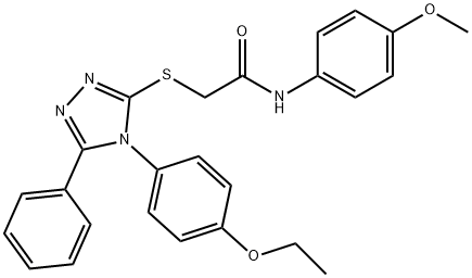 2-{[4-(4-ethoxyphenyl)-5-phenyl-4H-1,2,4-triazol-3-yl]sulfanyl}-N-(4-methoxyphenyl)acetamide Struktur