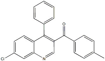 (7-chloro-4-phenylquinolin-3-yl)(4-methylphenyl)methanone Struktur