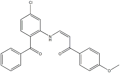 3-(2-benzoyl-5-chloroanilino)-1-(4-methoxyphenyl)prop-2-en-1-one Struktur